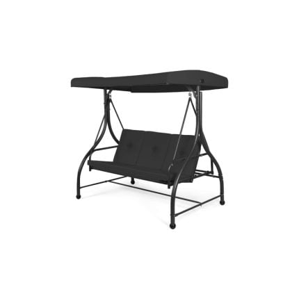 3 Seater Garden Swing Chair, Convertible Outdoor Hammock Bench Chair